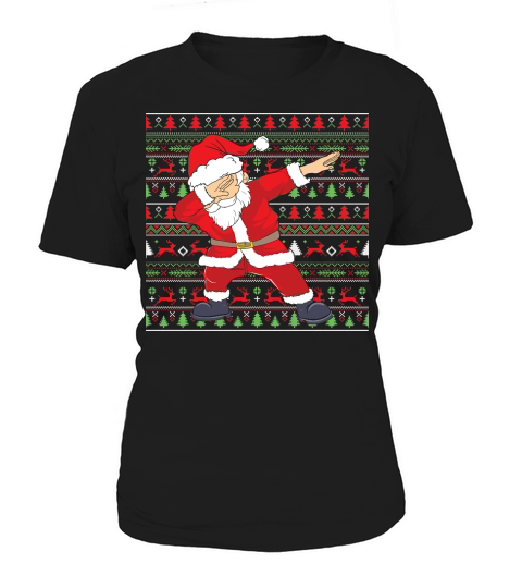 Dabbing Santa Claus Ugly Sweater Women's T-Shirt