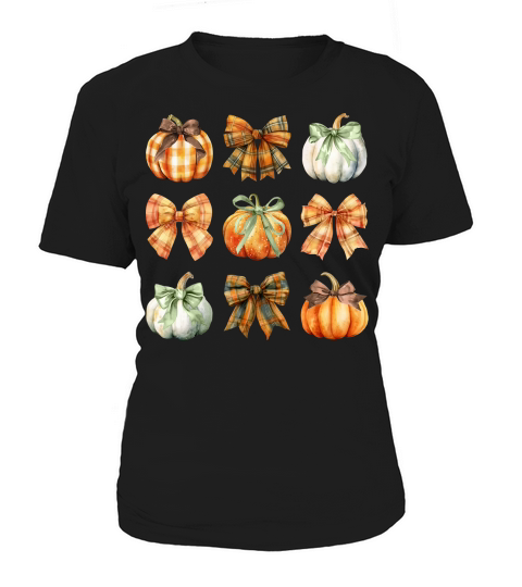 Fall Coquette   Pumpkins 5 Women's T-Shirt