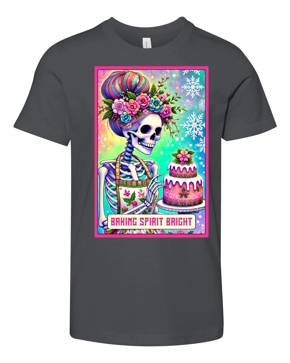 18.Christmas Skeleton Taro Cards Bundle Youth Unisex Jersey Tee