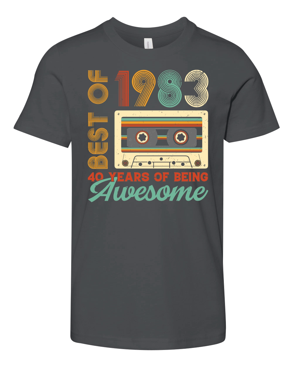 Best Of 1983 40 Years of Being Awesome (1) Youth Unisex Jersey Tee