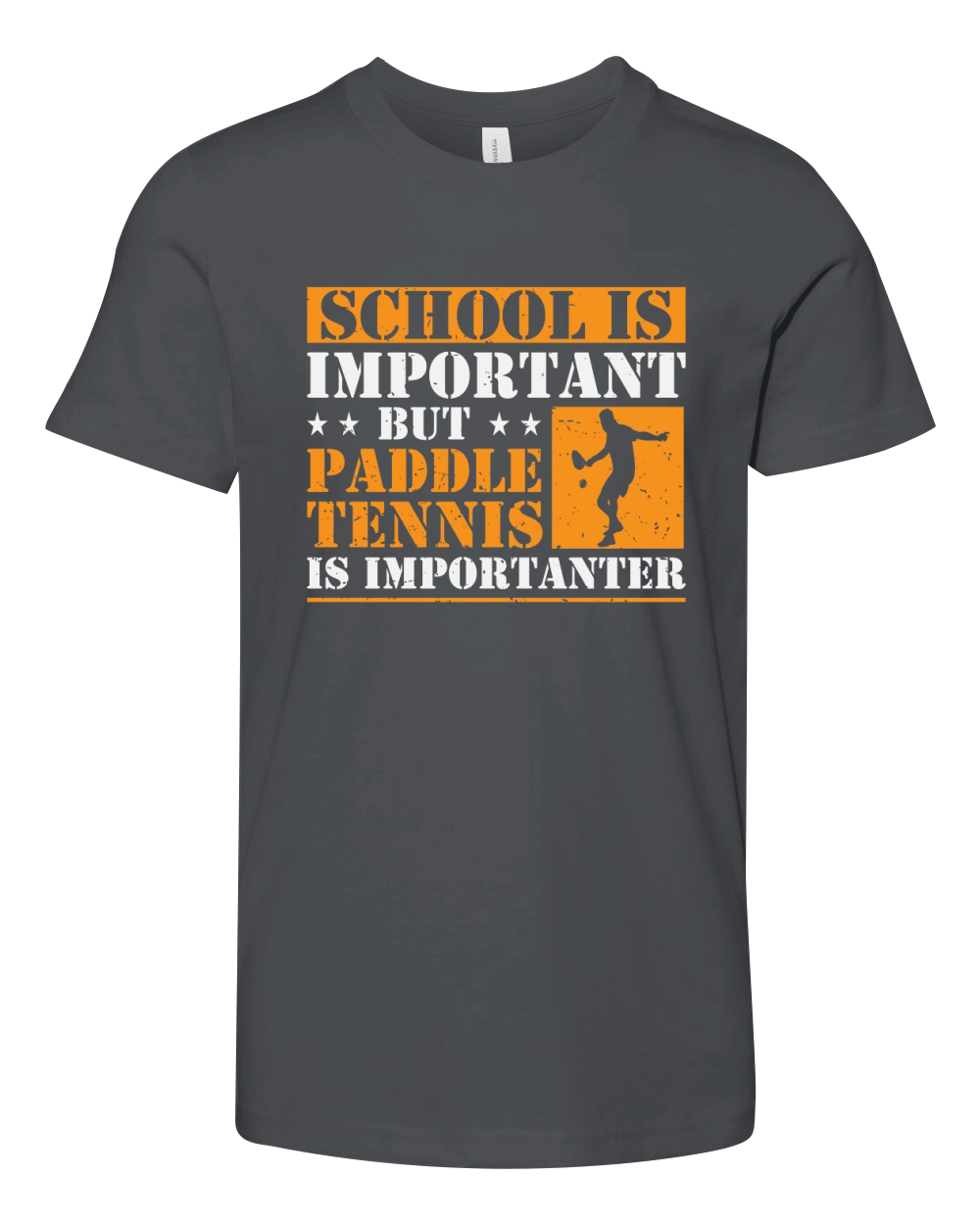School Is Important But Paddle Tennis Is Importanter Youth Unisex Jersey Tee