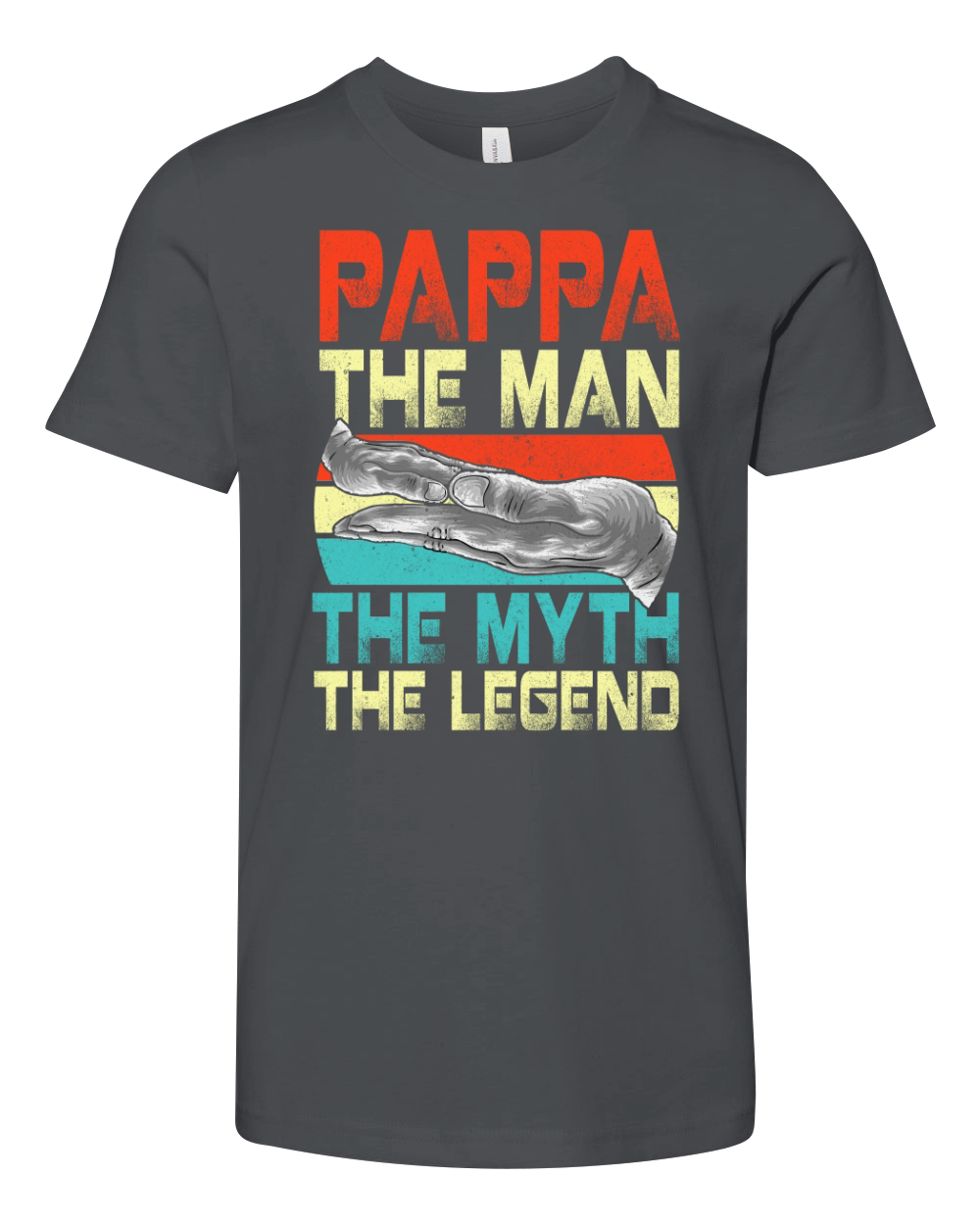 Vintage Papa Man Myth Legend Shirt Daddy Father Shirt Youth Unisex Jersey Tee