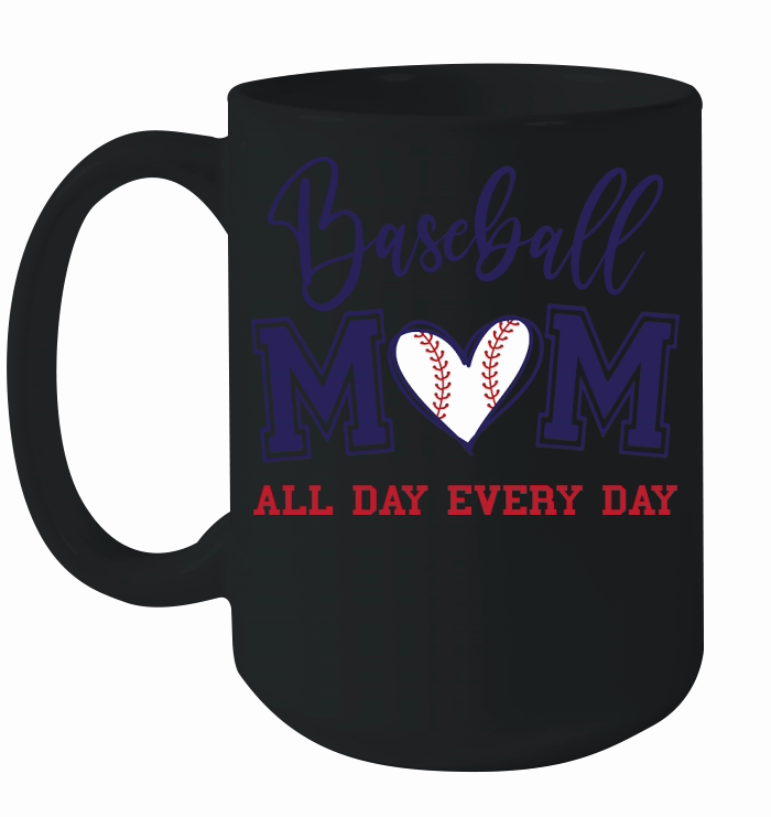 Baseball Mom Blue ADED Ceramic Mug