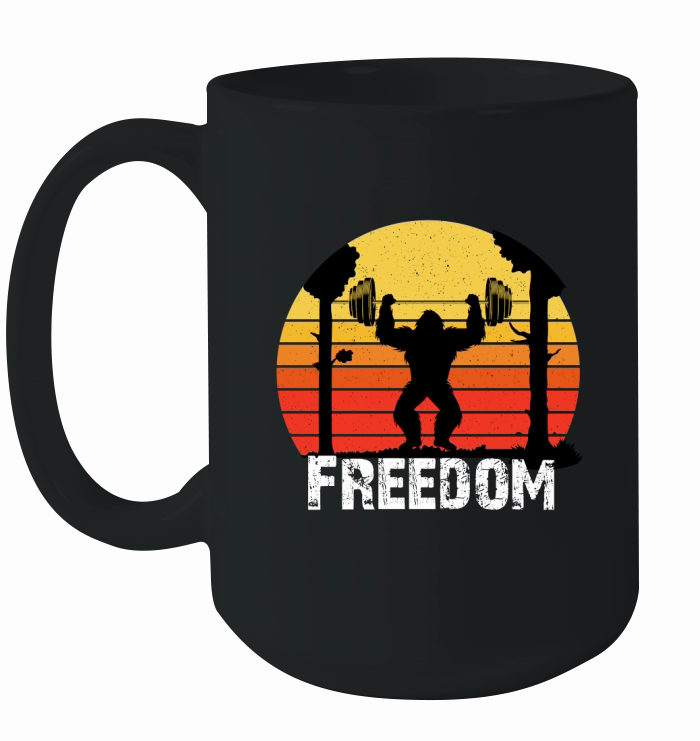 Bigfoot freedom Ceramic Mug