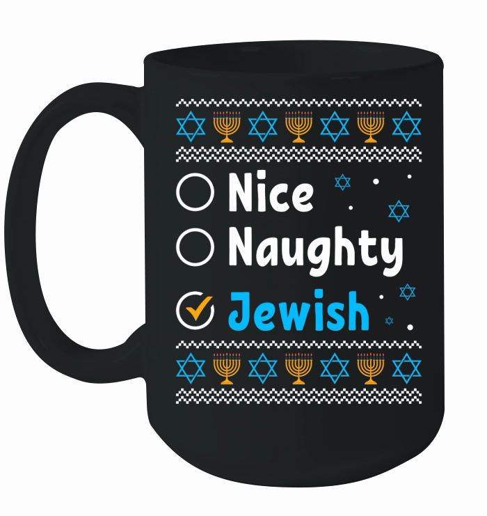 Nice Naughty Jewish Ceramic Mug
