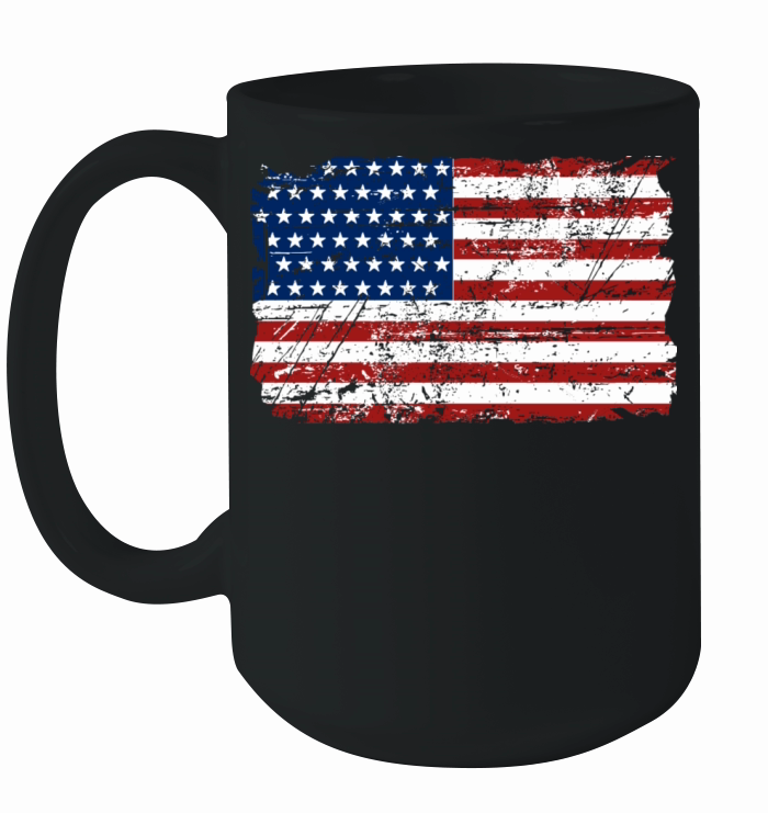 USA Flag - Vintage Look Ceramic Mug