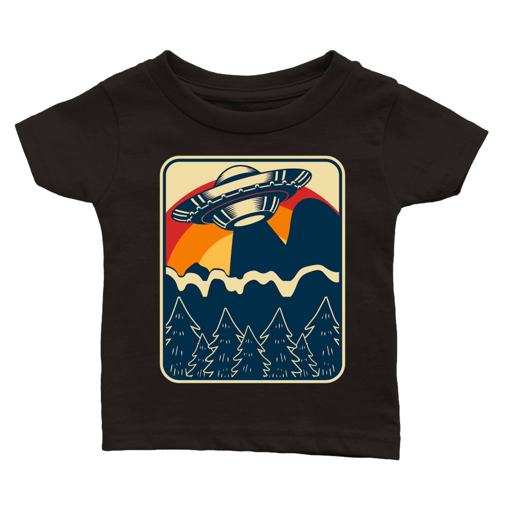 Vintage UFO Alien mountain 2 Classic Baby Crewneck T-shirt