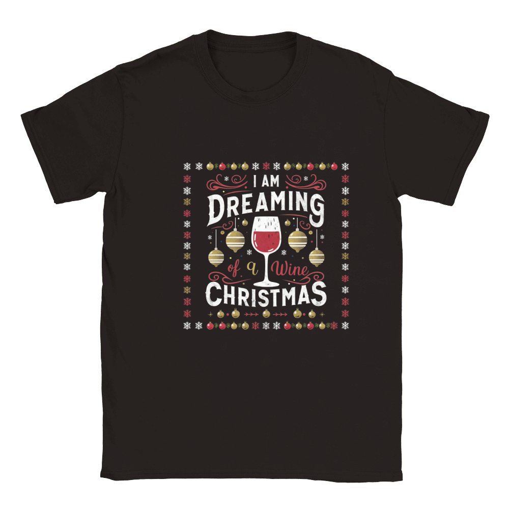 I am dreaming of a wine christmas Classic Kids Crewneck T-shirt
