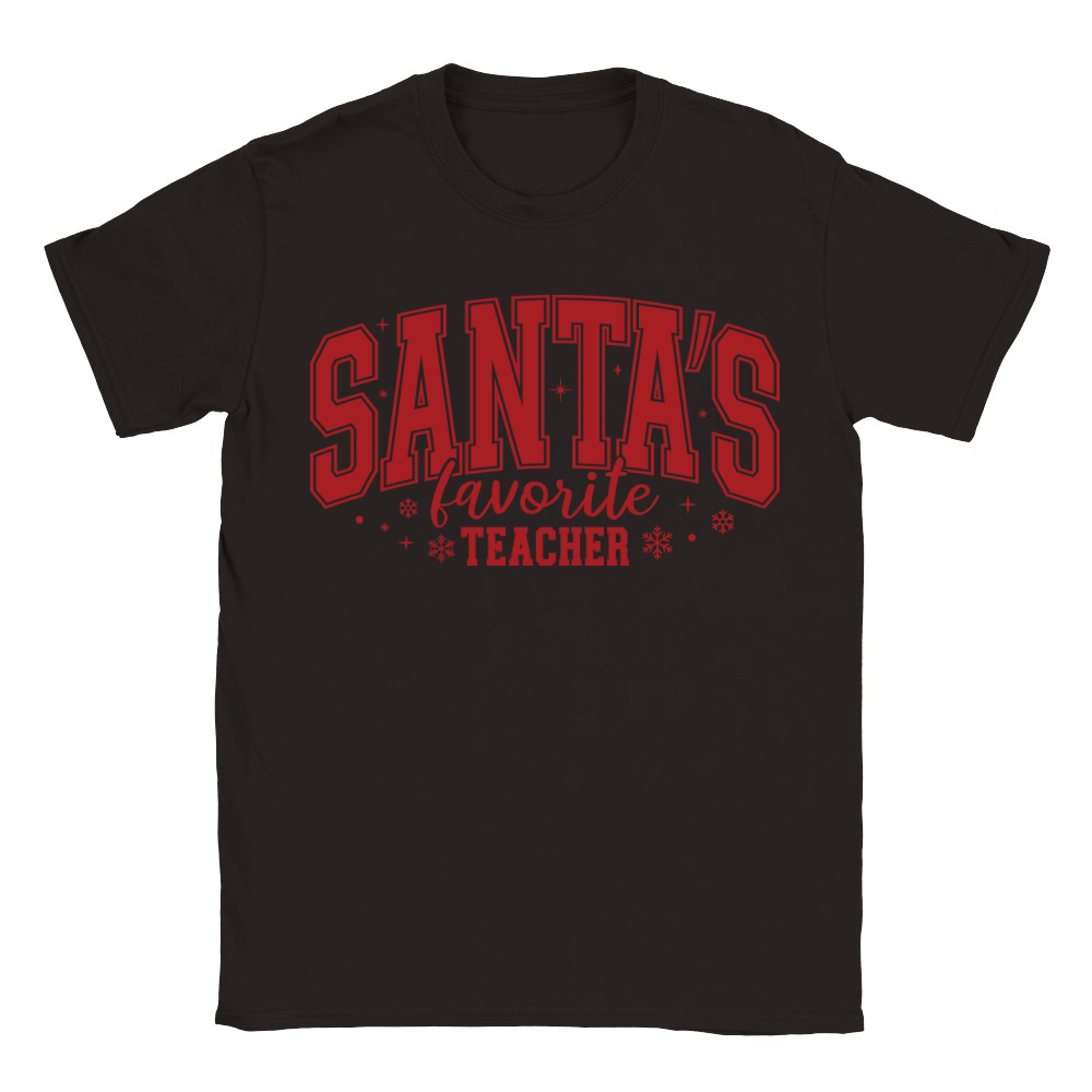 SantasFavoriteTeacher Classic Kids Crewneck T-shirt