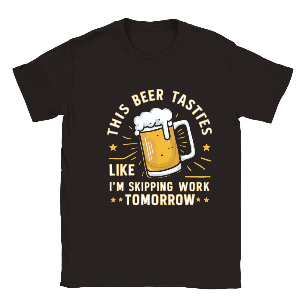 this beer tastes like im skipping work tomorrow Classic Kids Crewneck T-shirt