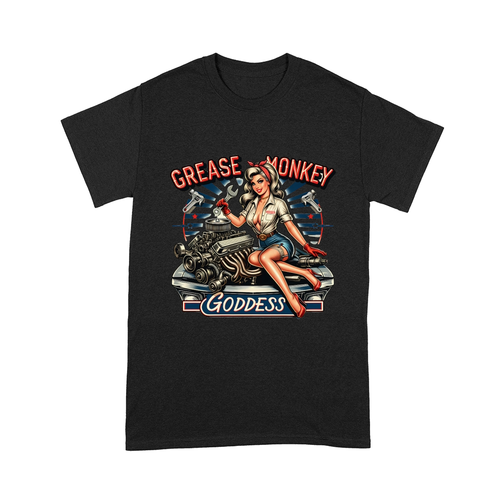 Retro Vintage grease monkey goddess Comfort T-shirt