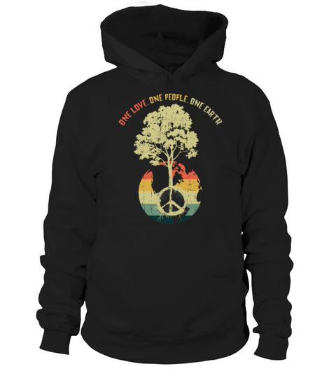 Retro Vintage People Planet Save World Earth Day Hoodie Unisex