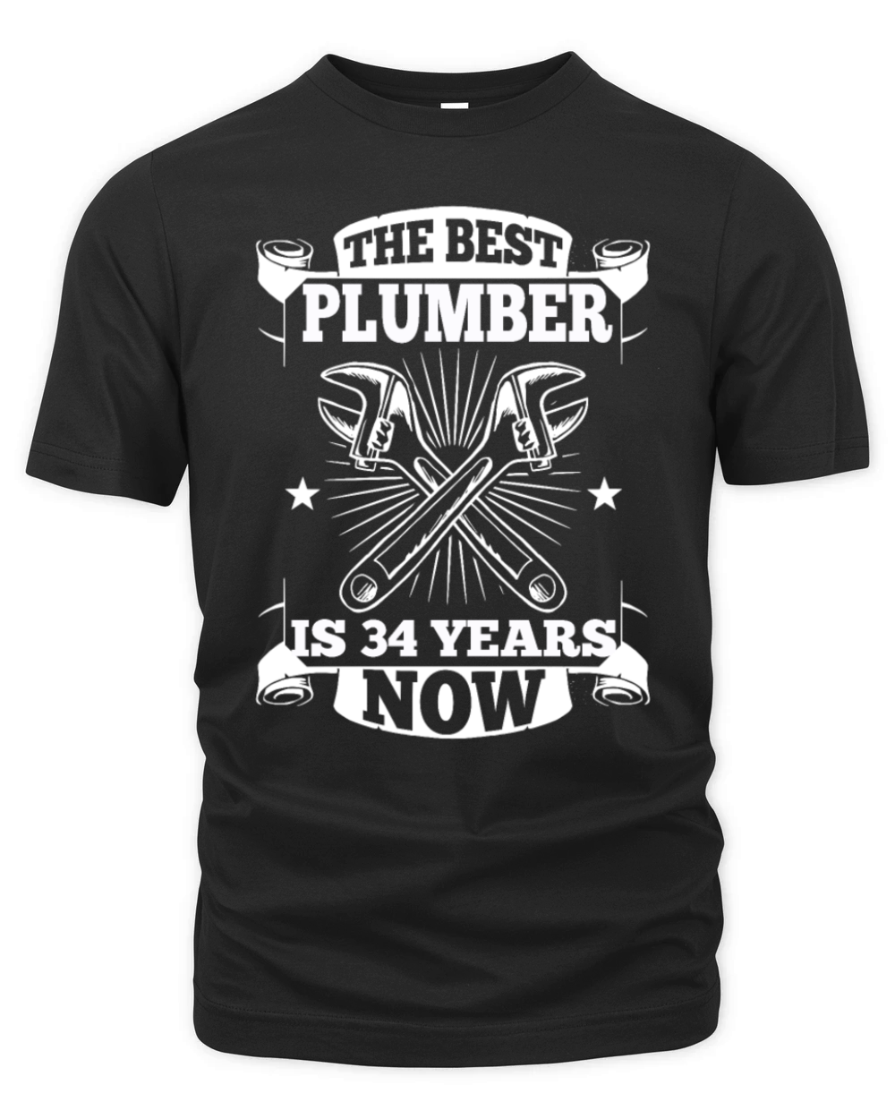 34th Birthday Present Plumber 34 Years Gift Organic Unisex T-shirt