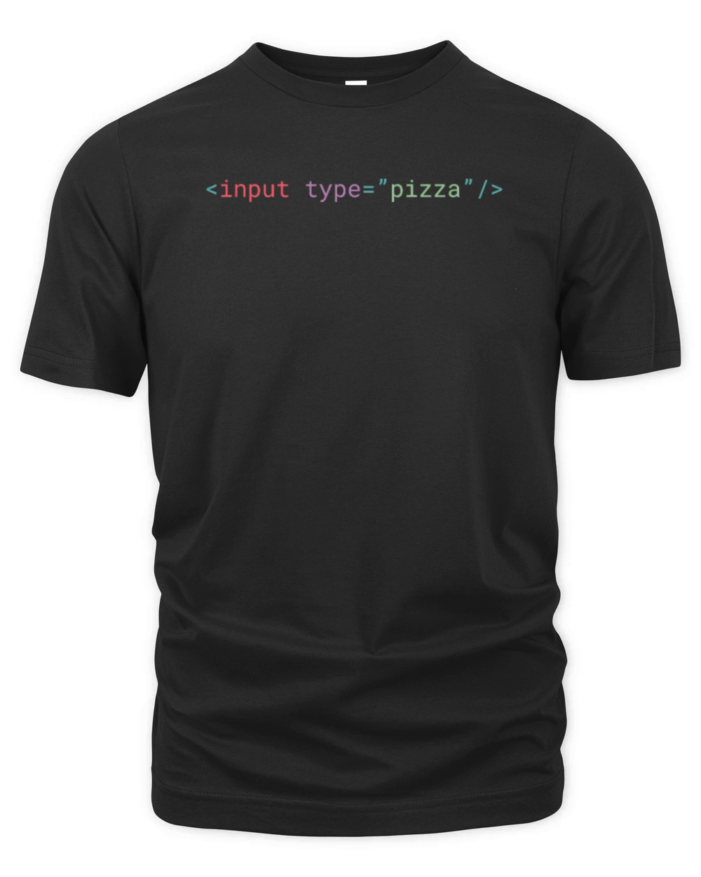 Input type pizza html code joke funny geek and web Organic Unisex T-shirt