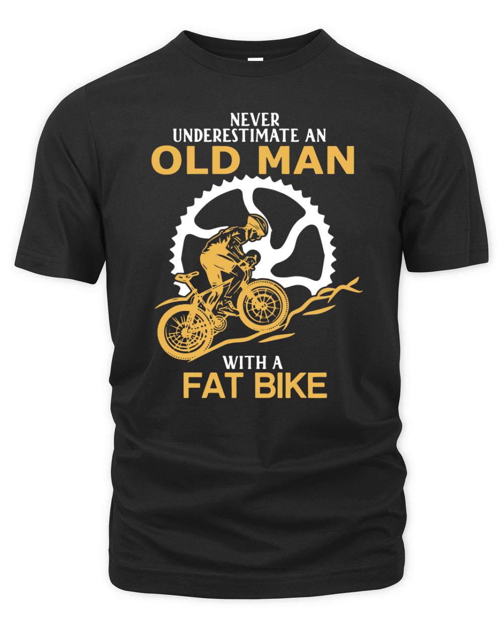 Never Underestimate An Old Man With A Fat Bike Organic Unisex T-shirt