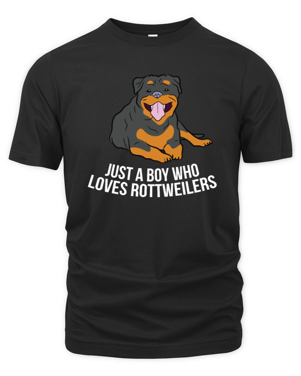 Rottie Dog Rottweiler Dog Just a Boy Who Loves Organic Unisex T-shirt