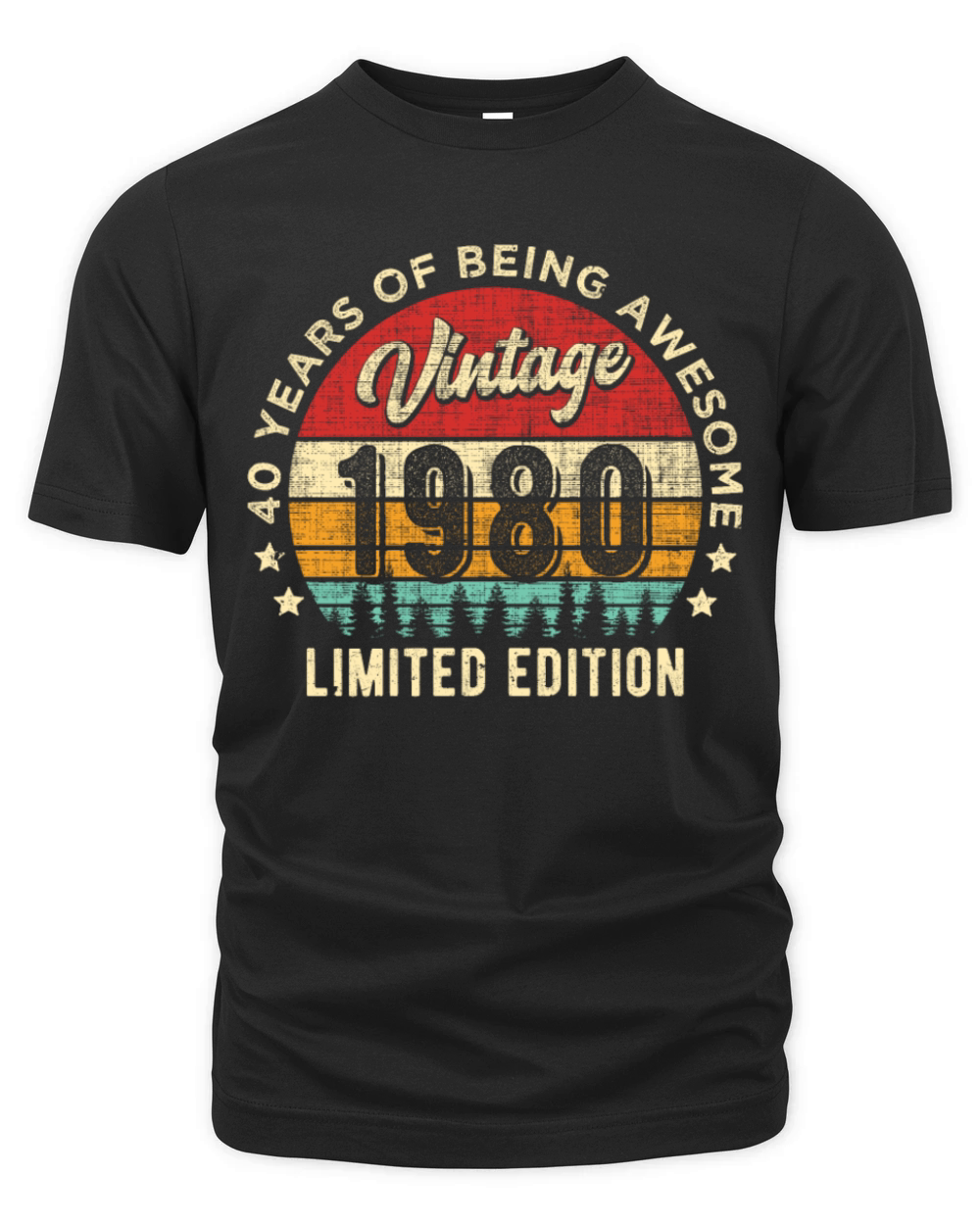 Vintage 1980 40 years old Awesome 40th Birthday Organic Unisex T-shirt