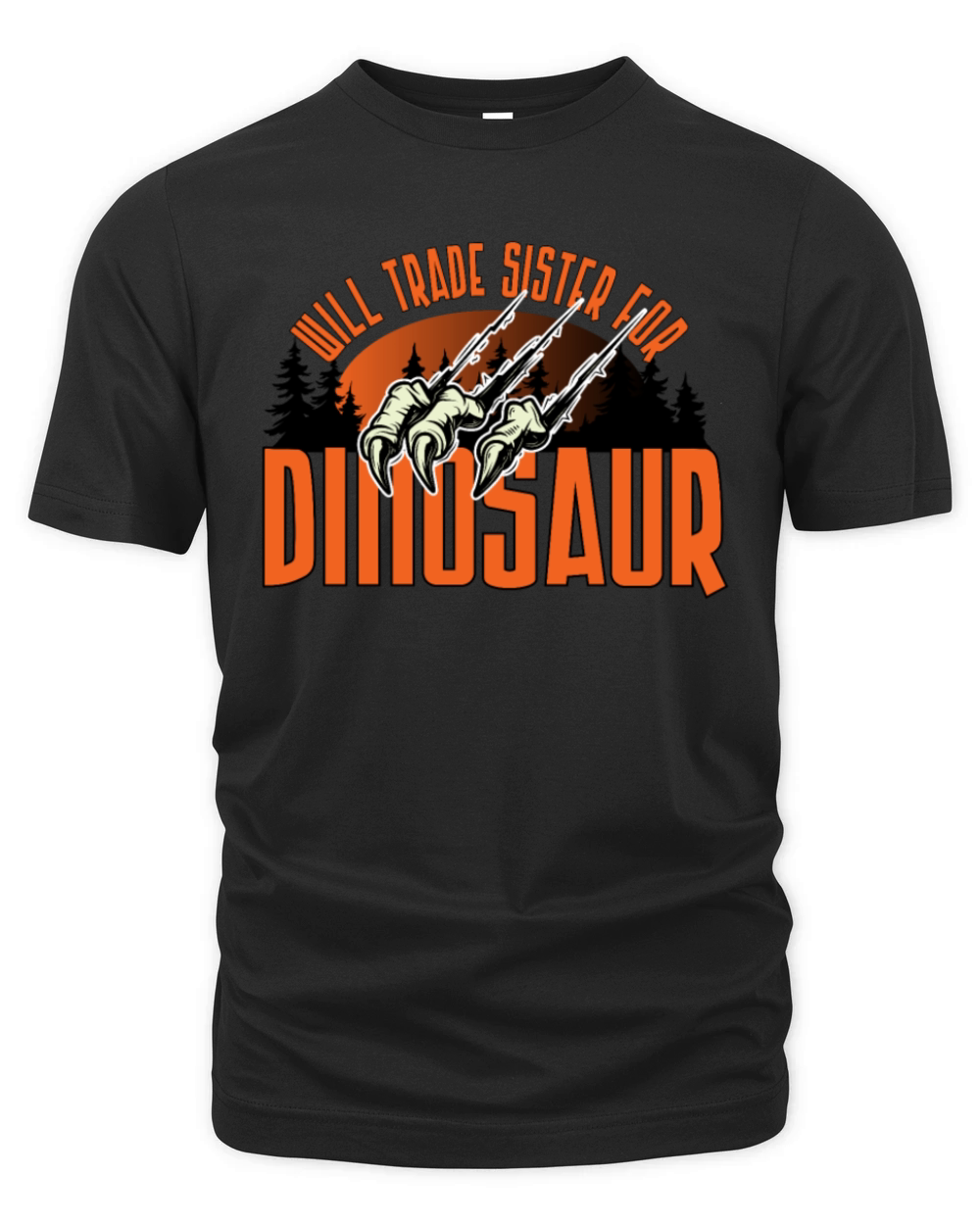 Will Trade Sister for Dinosaur Funny T Rex Organic Unisex T-shirt