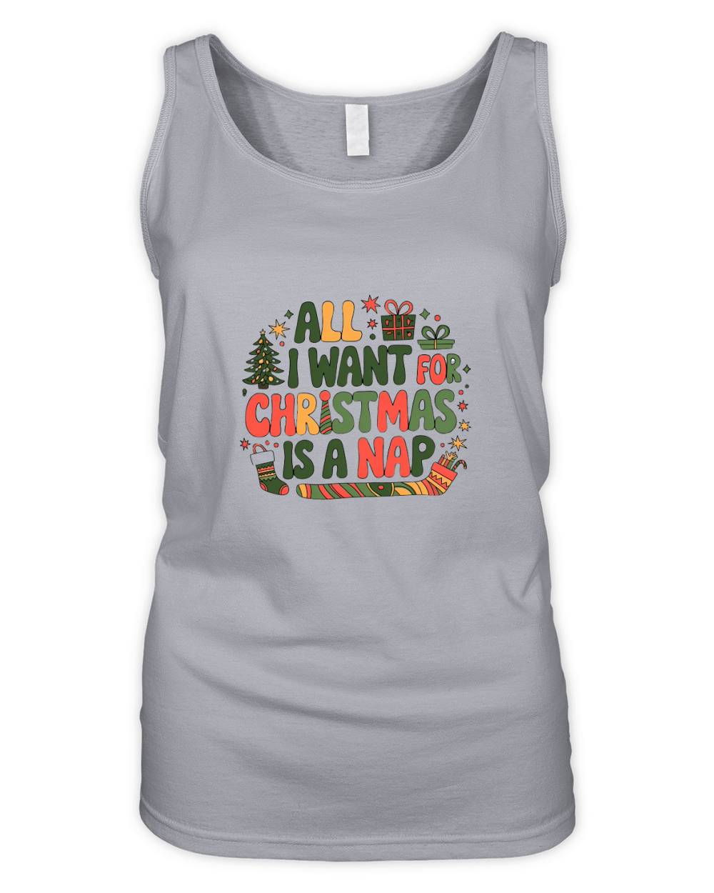 all i want for christmas is a nap Organic Women's Tank Top