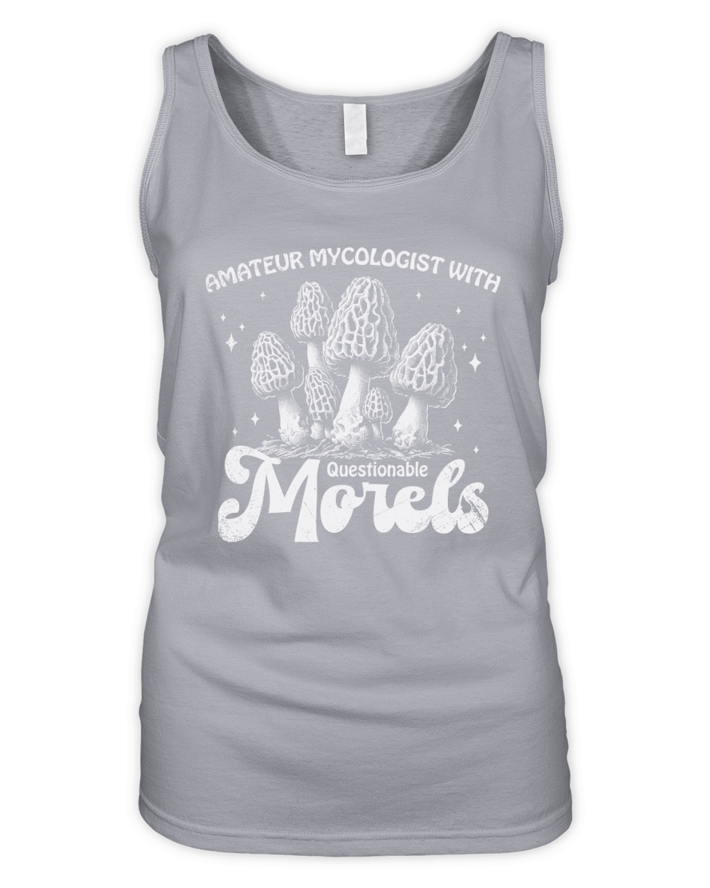 Amateur Mycologist with Morels D White GR Organic Women's Tank Top