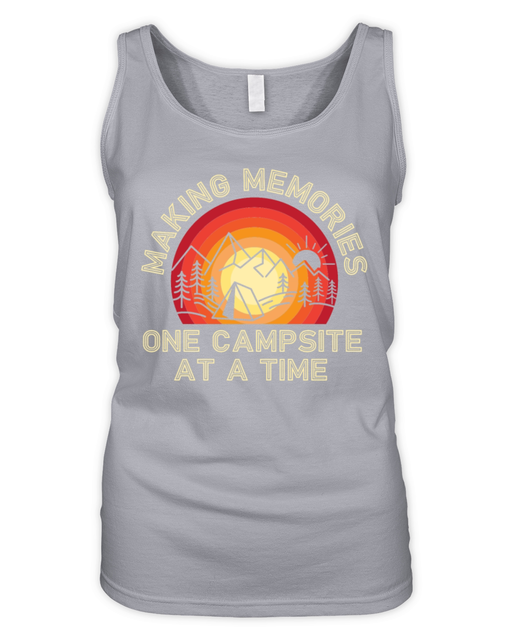Camping Tent Retro Vintage Organic Women's Tank Top