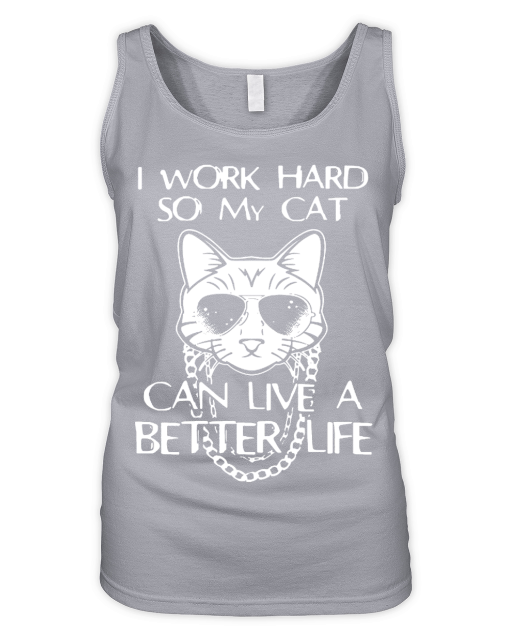 Cat - I work hard so my cat can live a better life Organic Women's Tank Top
