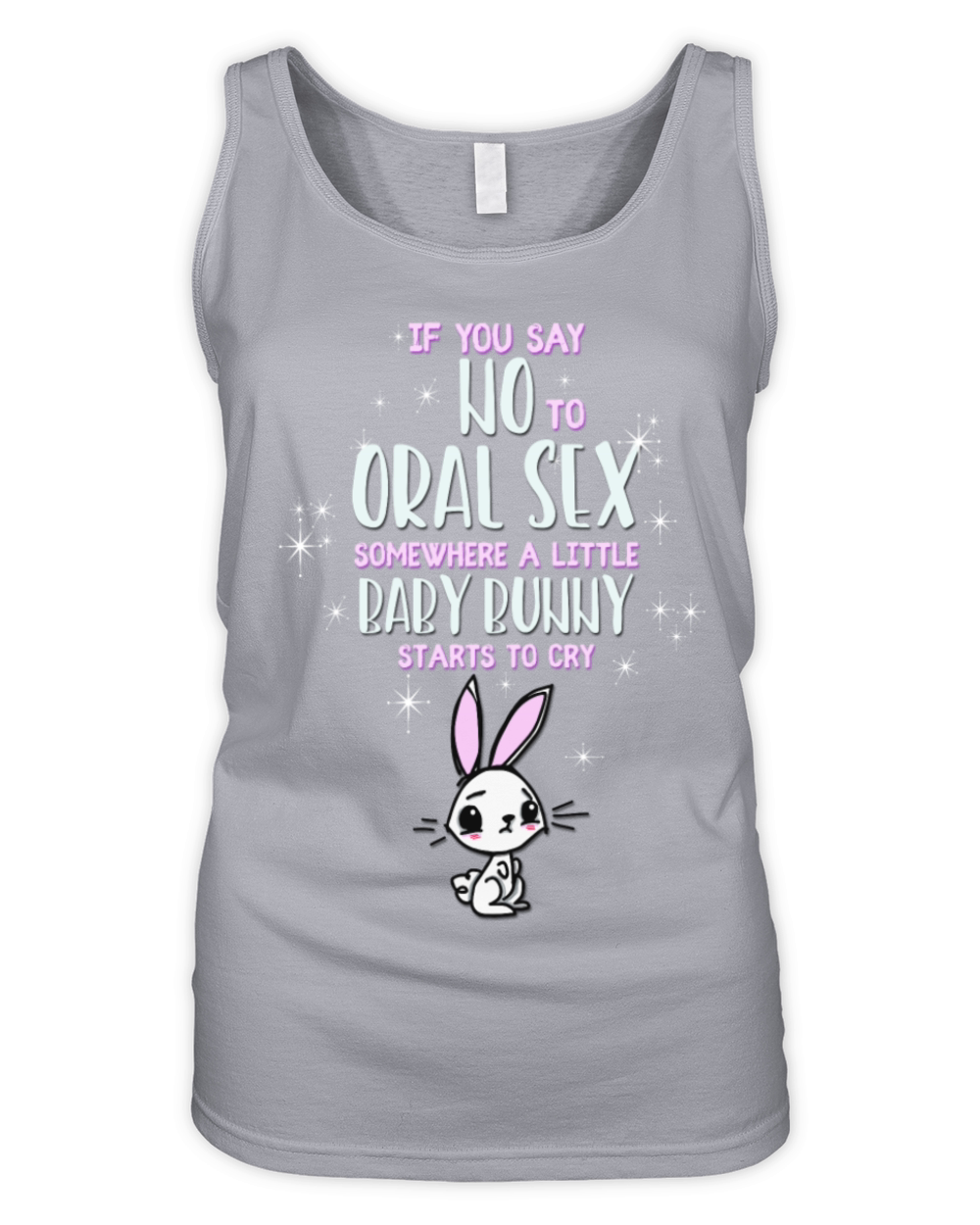 Cute Baby Rabbit Oral Sex Organic Women's Tank Top