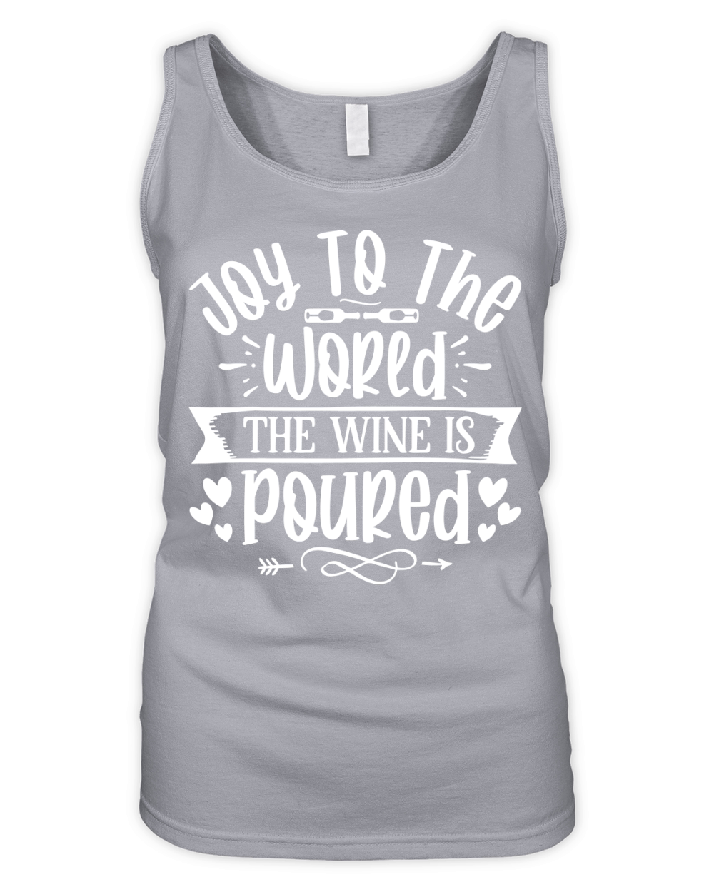 Joy to the world the wine is poured Organic Women's Tank Top