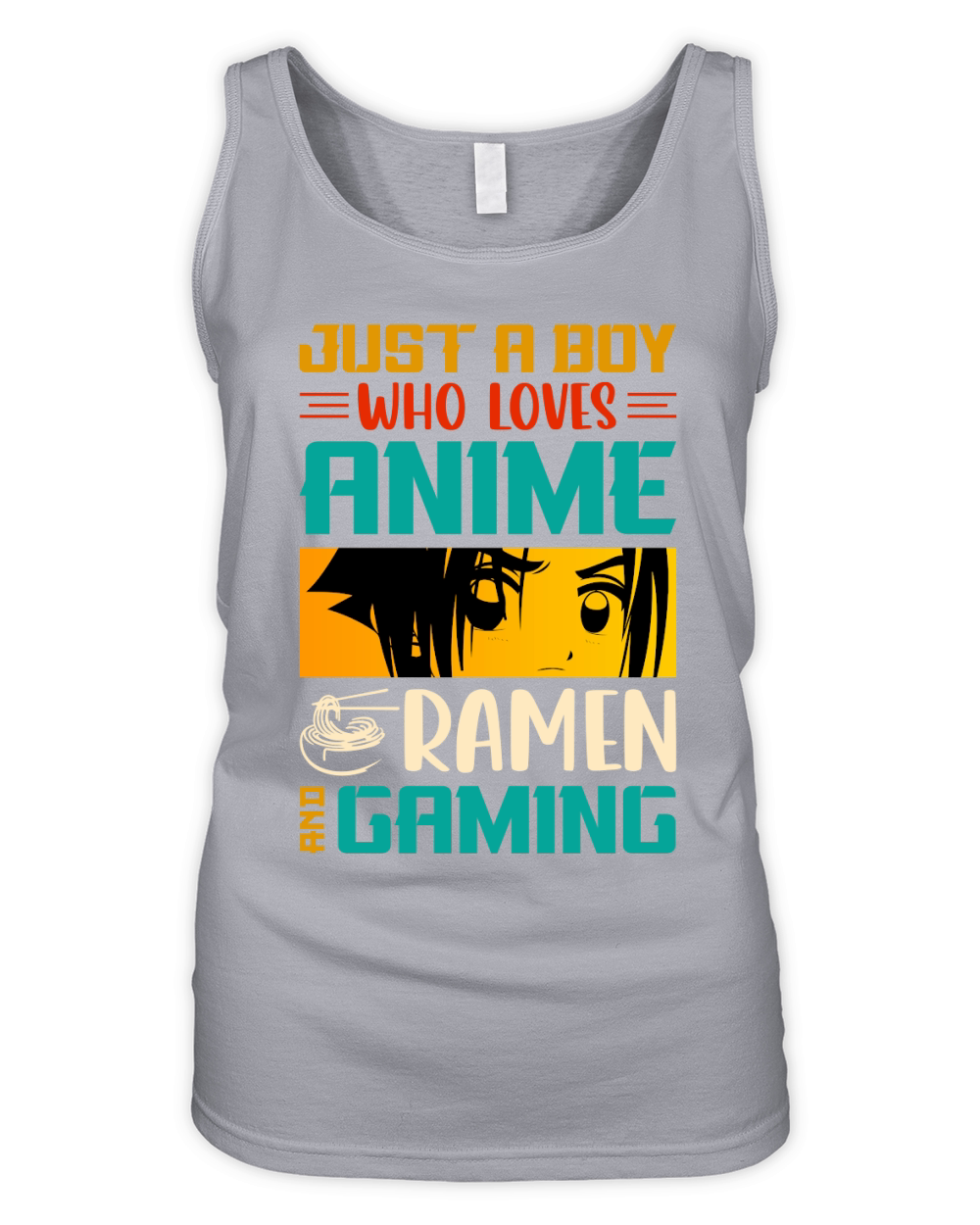 Just A Boy Who Loves Anime Ramen and Gaming (1) Organic Women's Tank Top