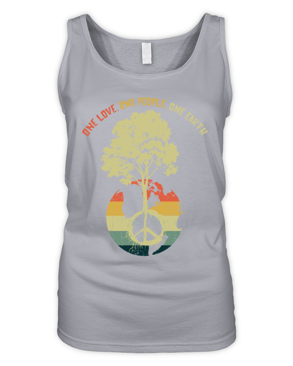 Retro Vintage People Planet Save World Earth Day Organic Women's Tank Top