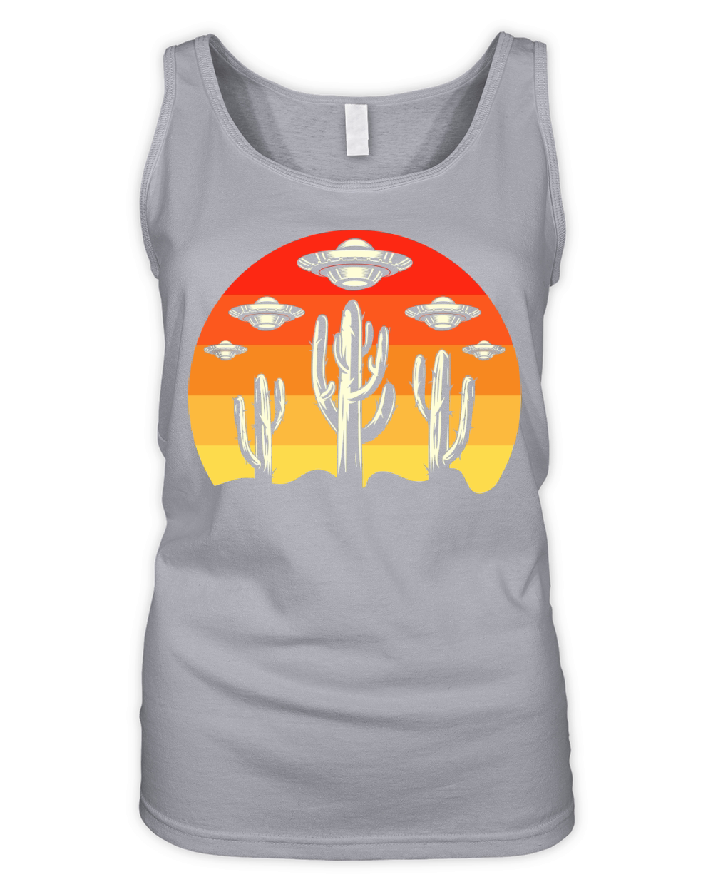 Vintage UFO Alien Cactus Organic Women's Tank Top