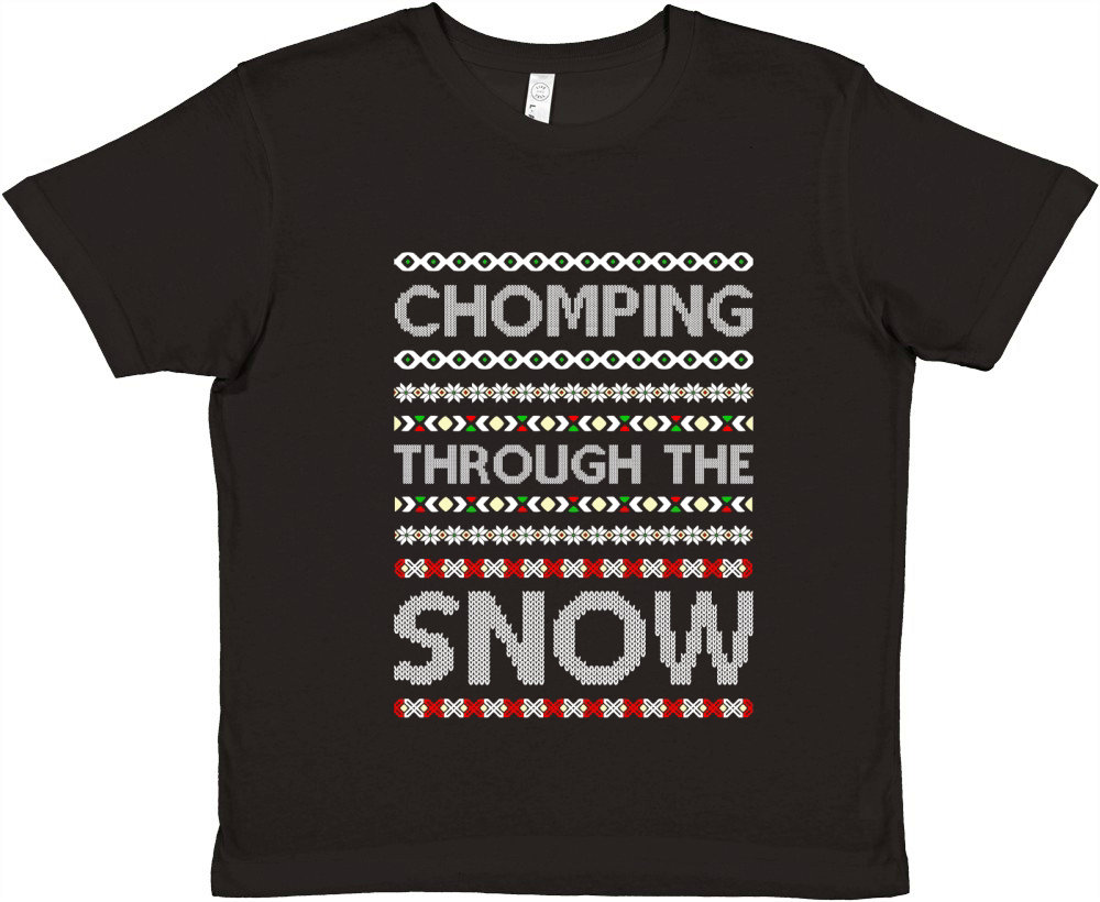 Chomping Through The Snow Ugly Christmas Premium Kids Crewneck T-shirt