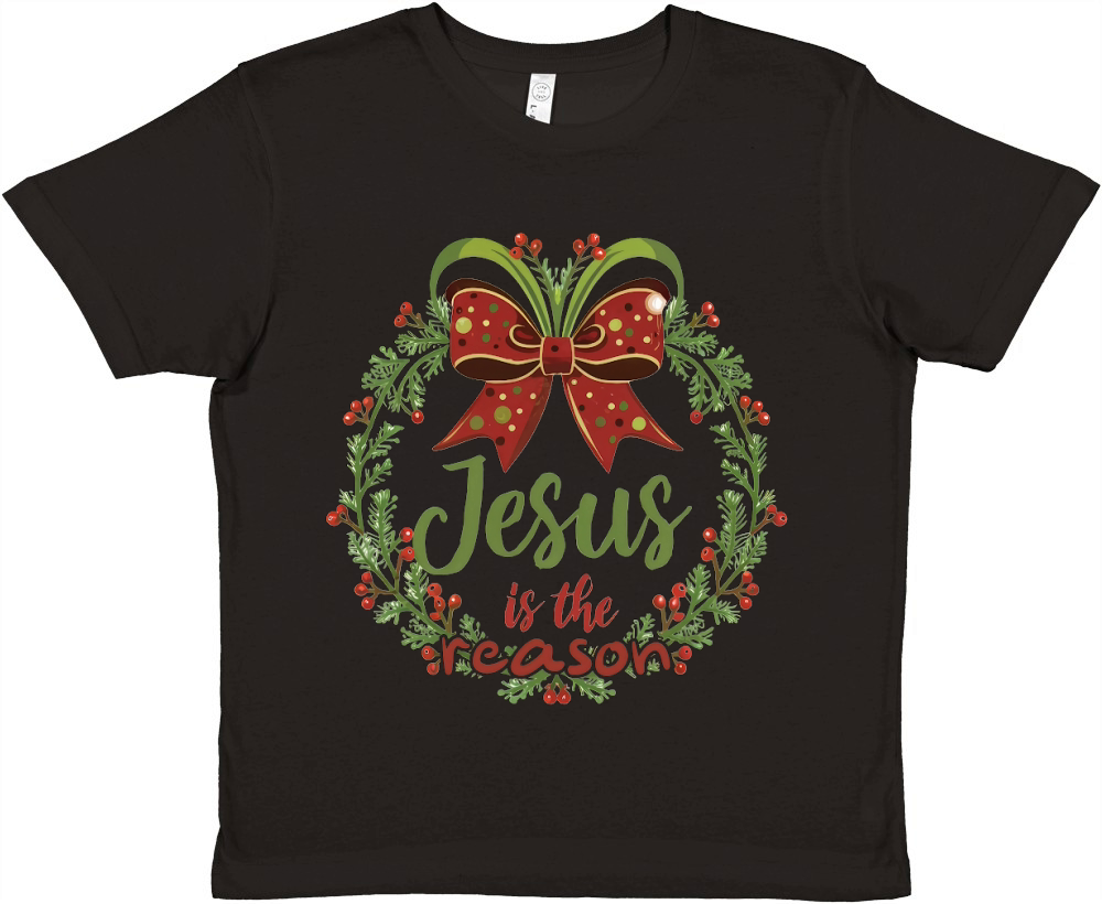 Christmas Coquette Bow 2 Premium Kids Crewneck T-shirt