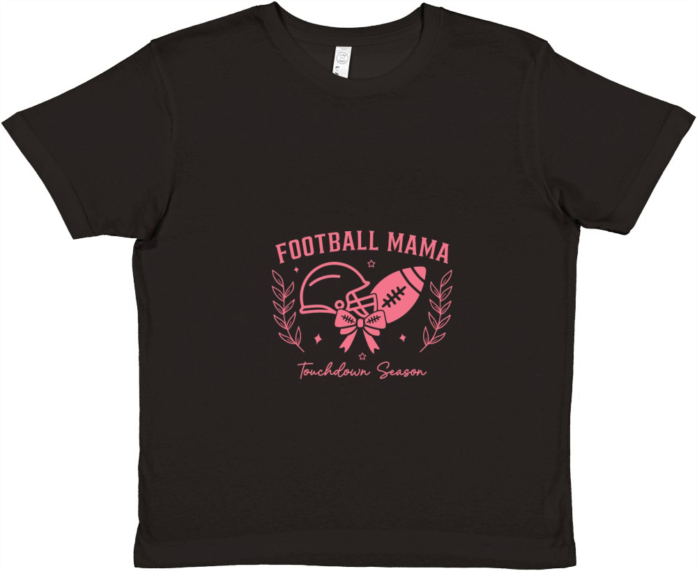 Coquette Season Football Mama Touchdown Premium Kids Crewneck T-shirt