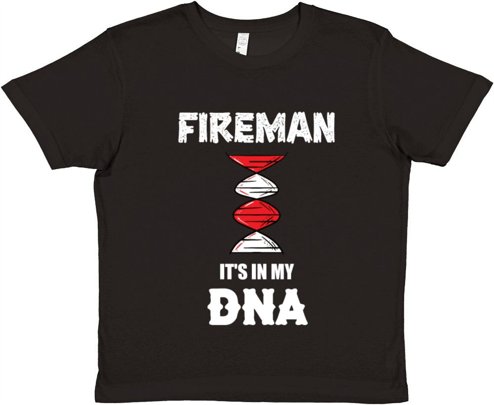 Fireman its in my DNA Firefighter Father Grandpa Premium Kids Crewneck T-shirt