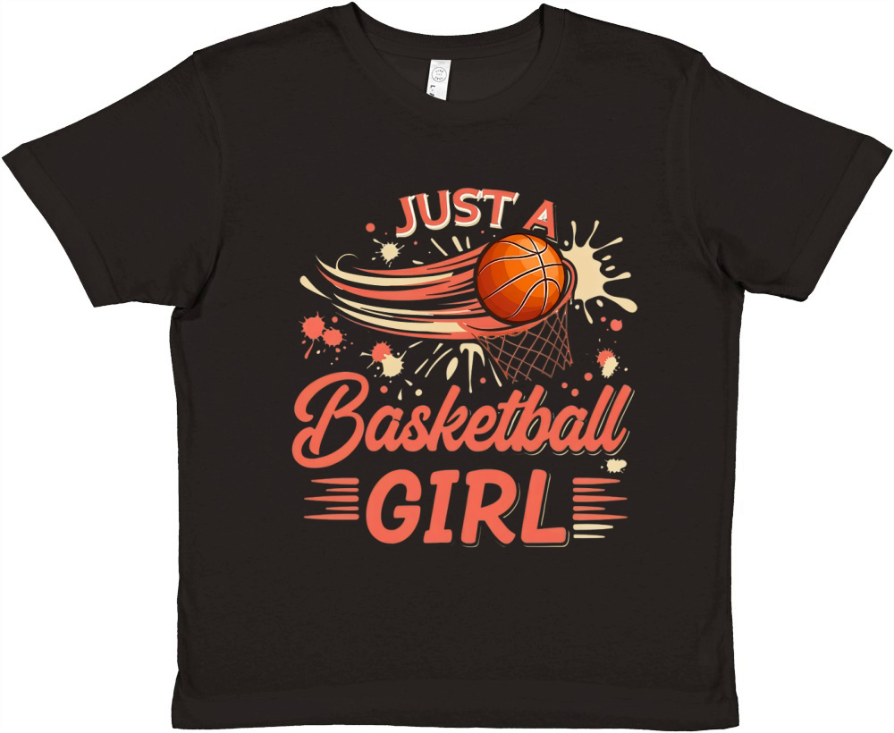 Just A Basketball Girl 1.01 Premium Kids Crewneck T-shirt