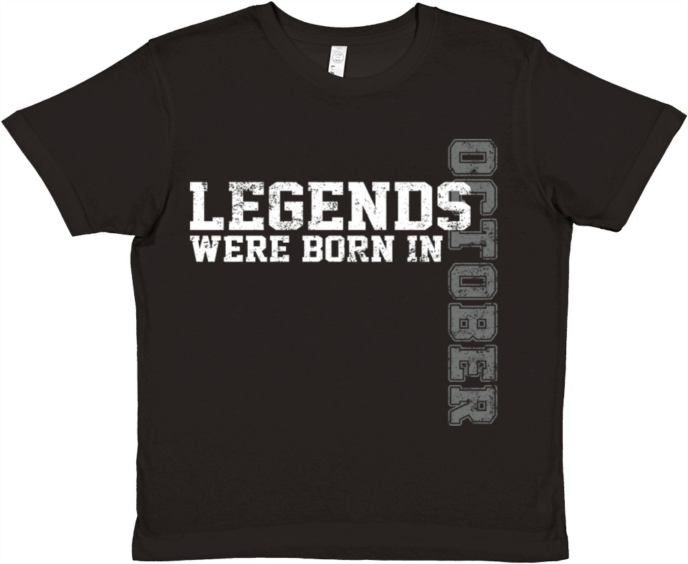 Legends Are Born in October Awesome Birthday Premium Kids Crewneck T-shirt