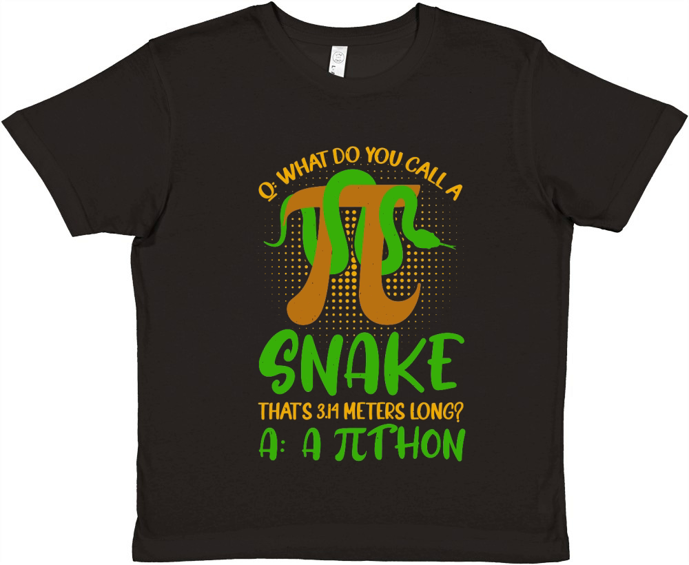 Pithon Pi Symbol Funny Math Teacher T Shirt Design (1) Premium Kids Crewneck T-shirt