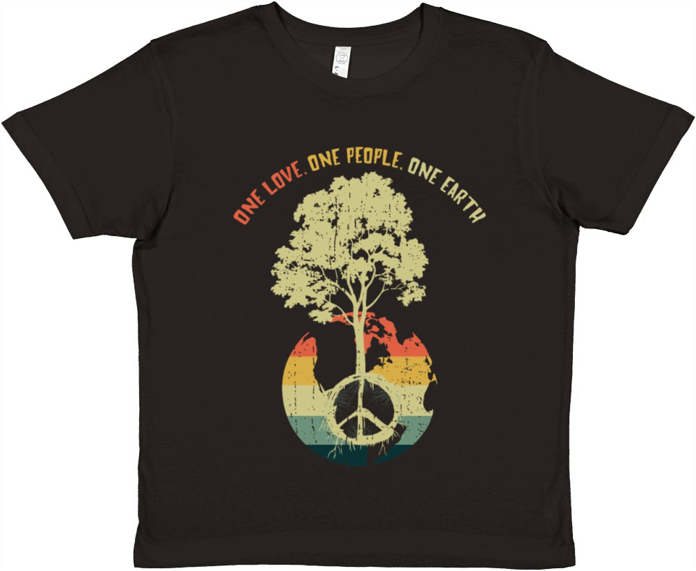 Retro Vintage People Planet Save World Earth Day Premium Kids Crewneck T-shirt