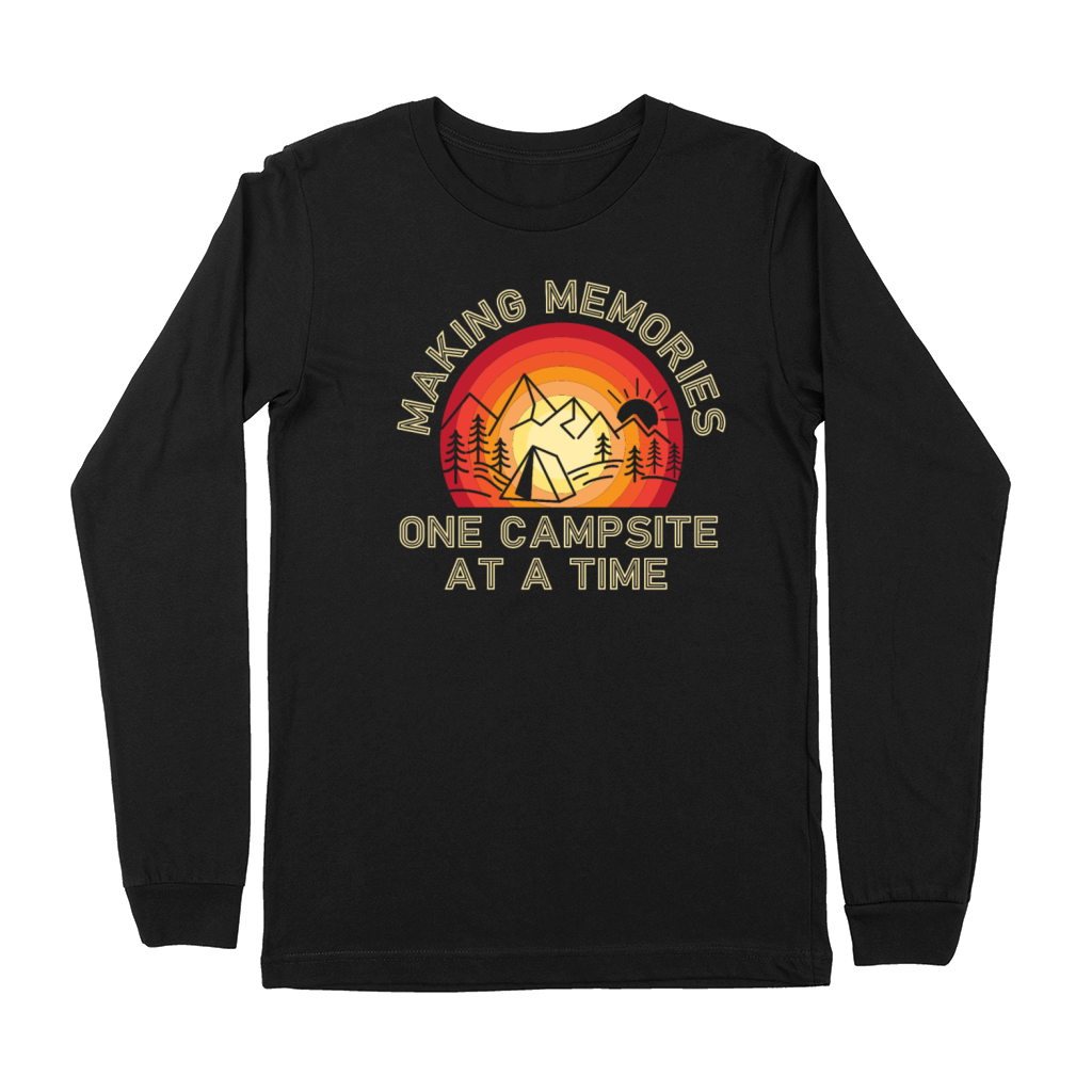 Camping Tent Retro Vintage Premium Long Sleeve