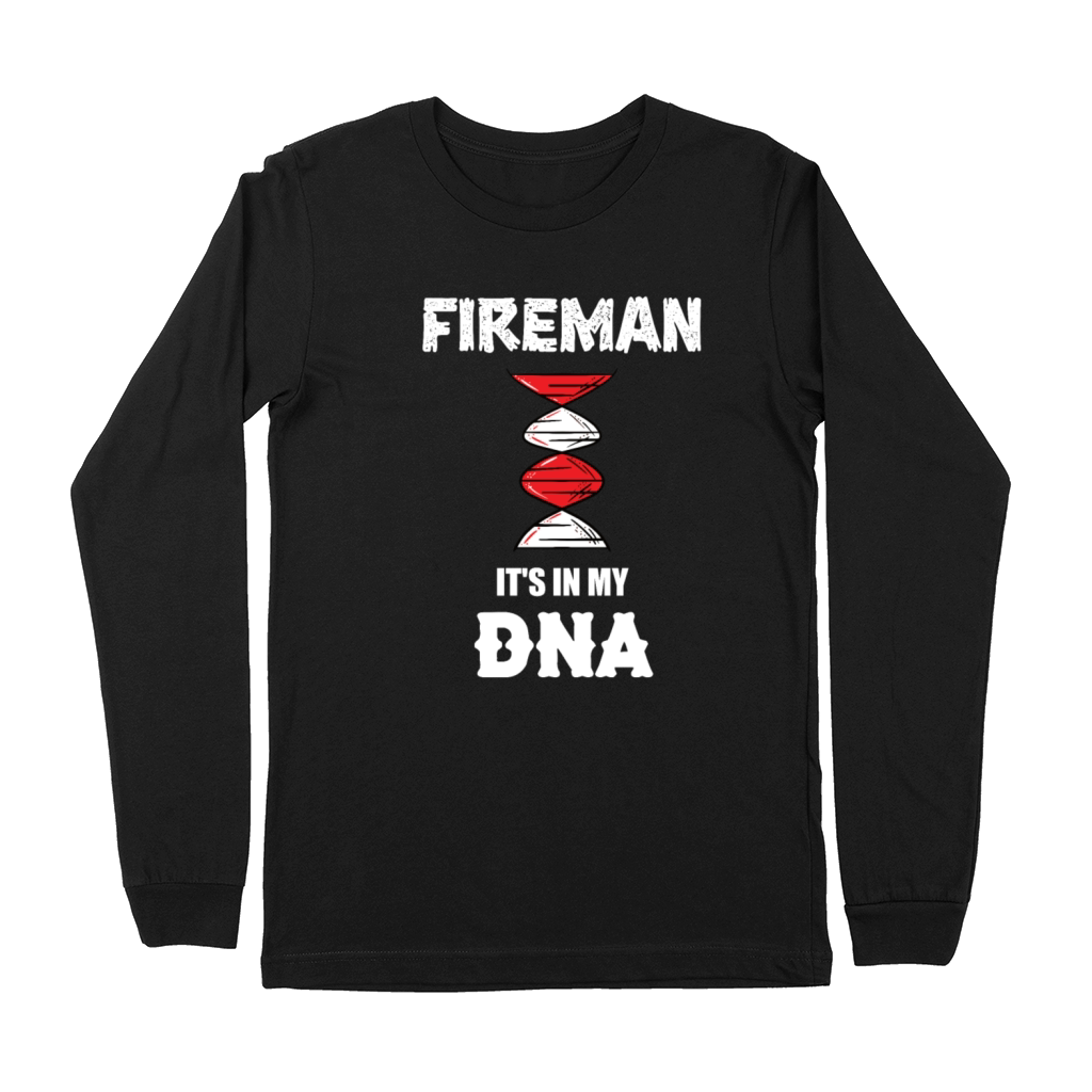 Fireman its in my DNA Firefighter Father Grandpa Premium Long Sleeve
