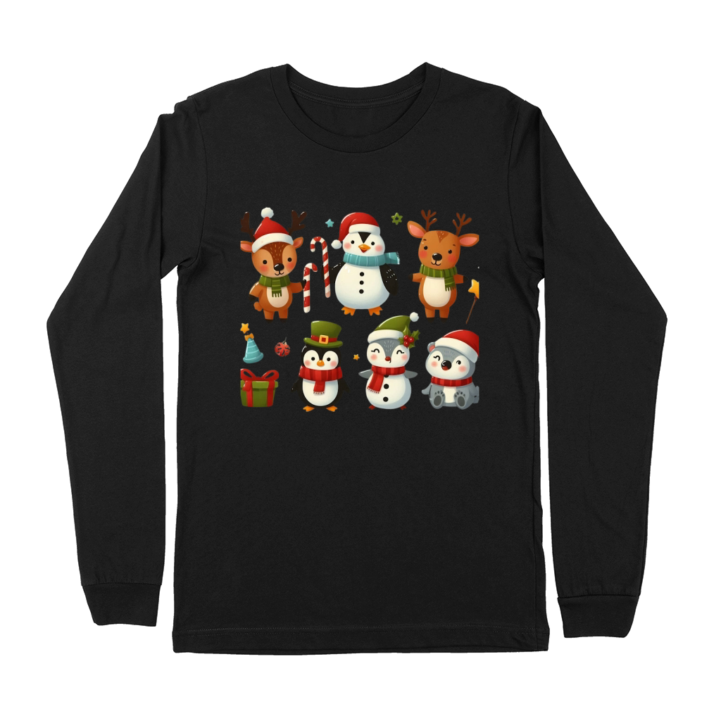 Funny Christmas Animal clipart (5) Premium Long Sleeve