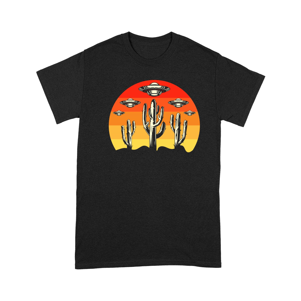 Vintage UFO Alien Cactus Premium T-shirt