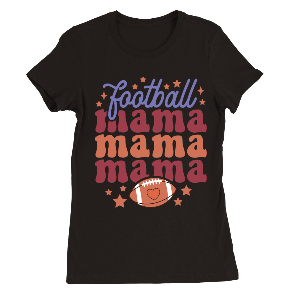 Football mama Premium Womens Crewneck T-shirt