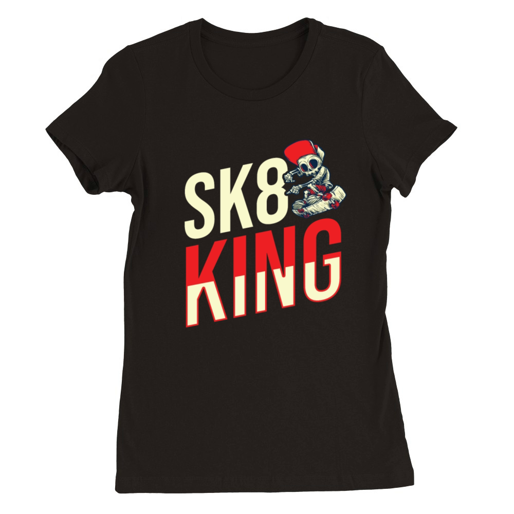 Skateboard Skateboarder Skateboarding Skater Premium Womens Crewneck T-shirt