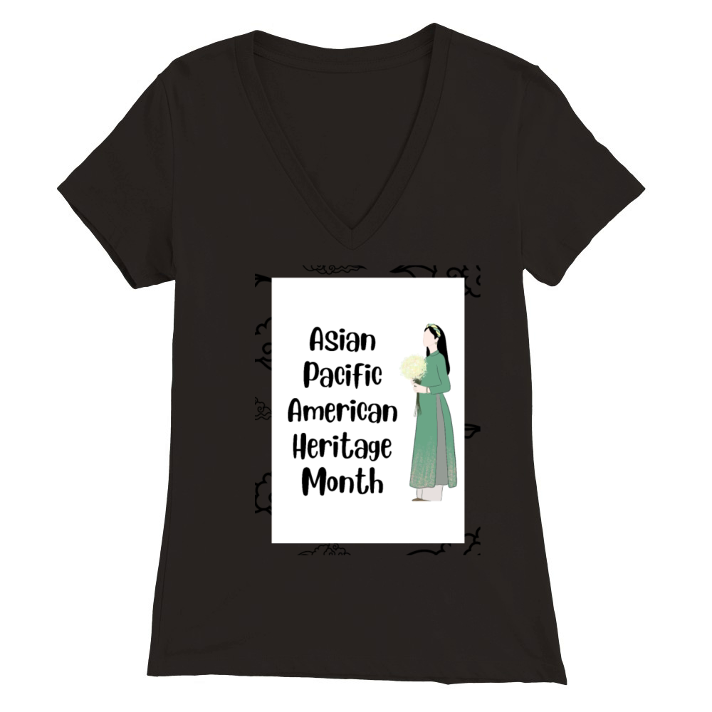 Asian Pacific American Heritage Month Premium Womens V-Neck T-shirt