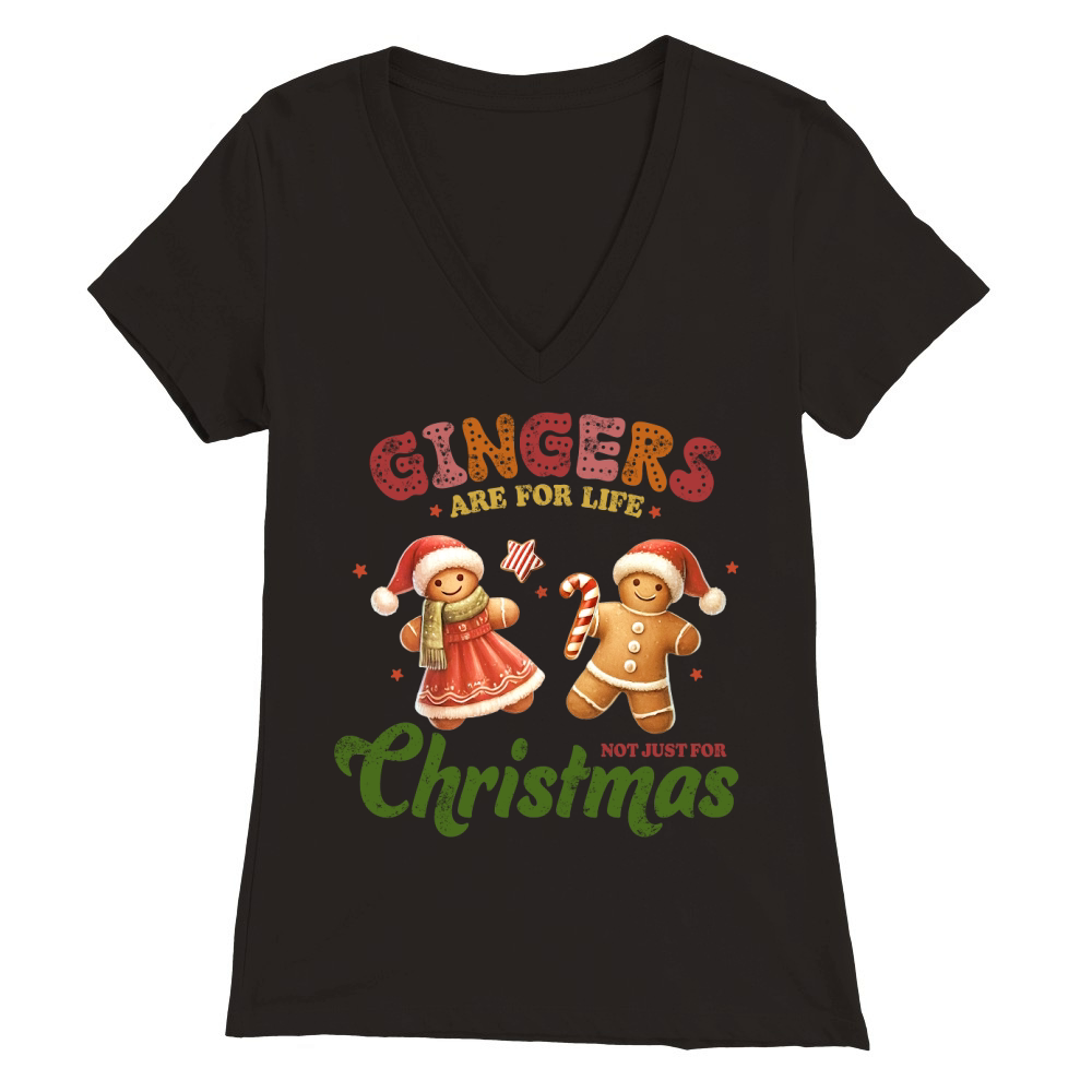 Gingers are for life Not just for christmas Premium Womens V-Neck T-shirt