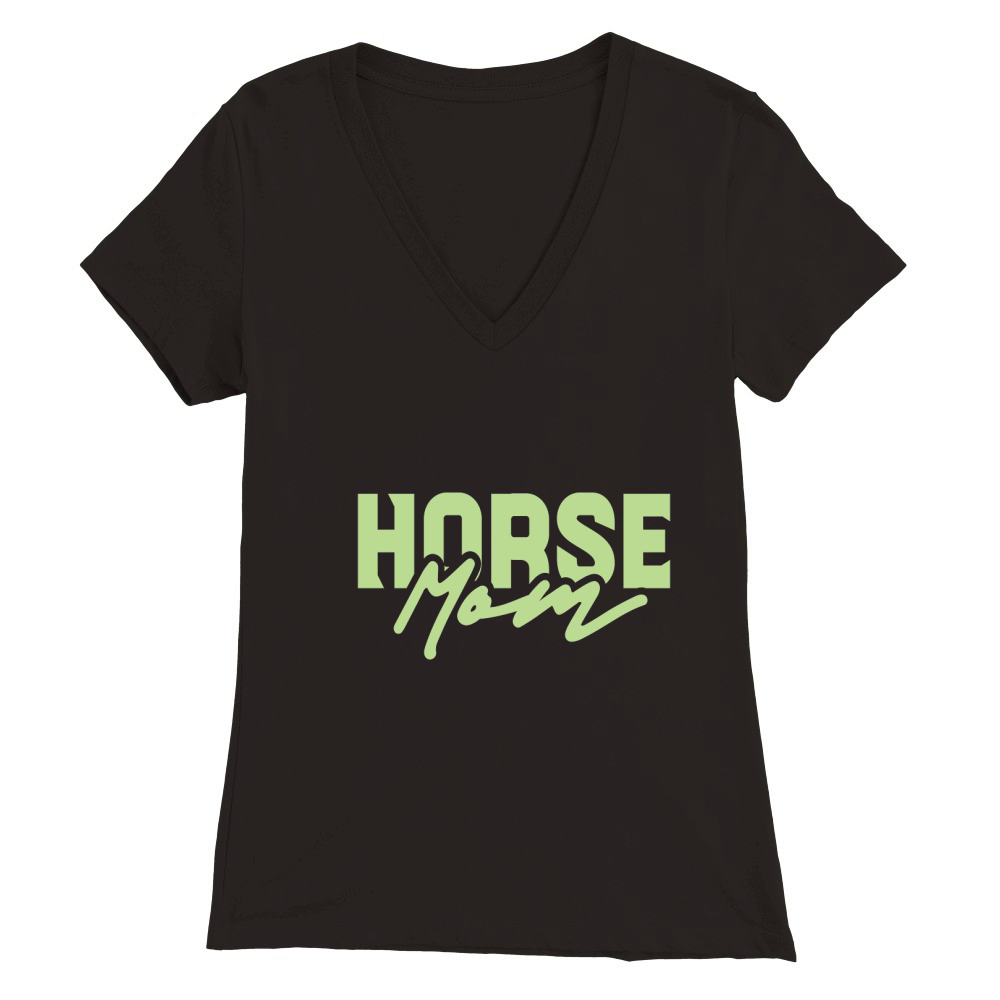 Horse Mom Premium Womens V-Neck T-shirt