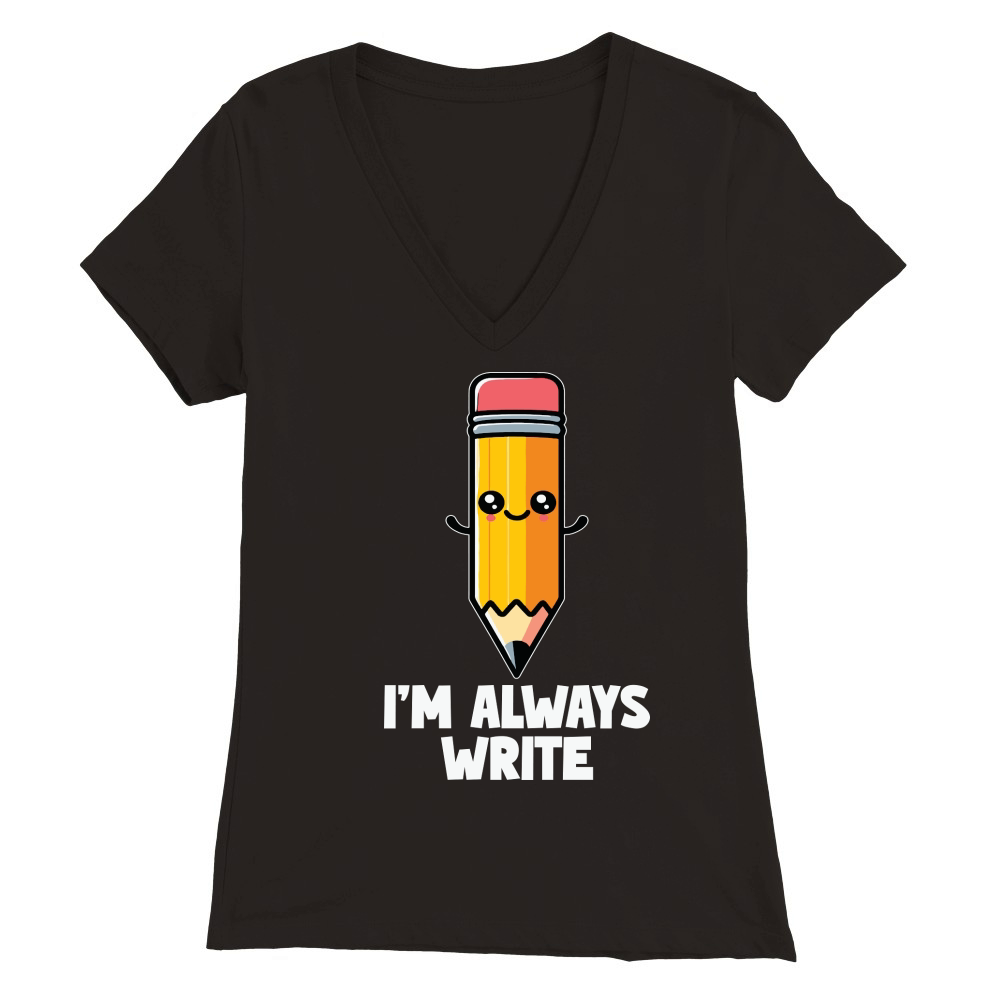 Im Always Write Premium Womens V-Neck T-shirt