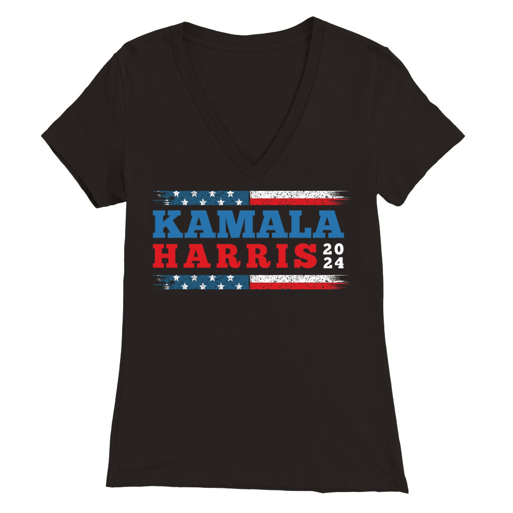 Kamala Harris 2024 Premium Womens V-Neck T-shirt
